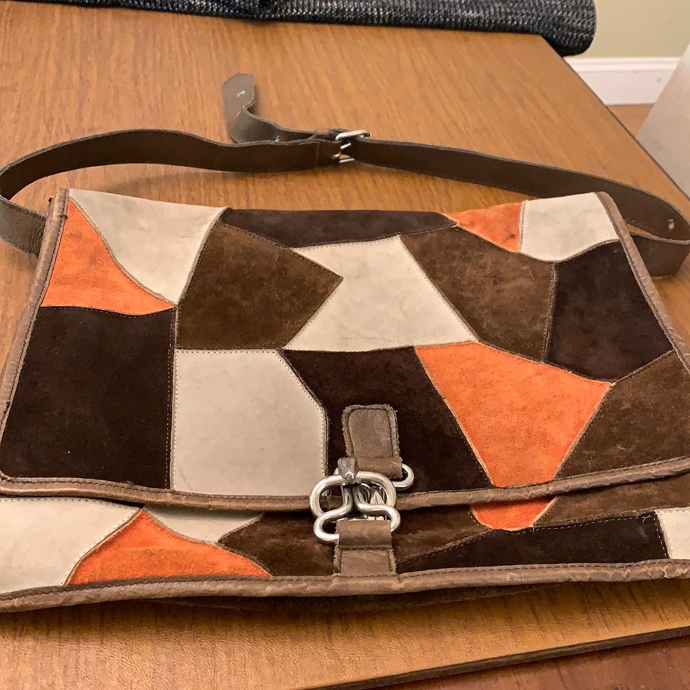 Vintage suede satchel